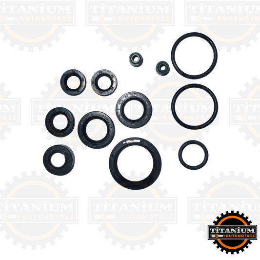 Kit completo de retenes de aceite y O'rings para motores de 110cc, ideal para prevenir fugas y garantizar el correcto sellado del motor