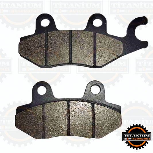 Pastillas de freno trasero compatibles con Yumbo Dakar y Zanella ZR 125/200, diseñadas para ofrecer frenado seguro y duradero en cualquier terreno