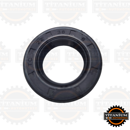 Retén de Eje de Piñón HAO 22x38x6 tipo TC para Yamaha R15, doble labio, resistente al calor y suciedad, con ajuste preciso.