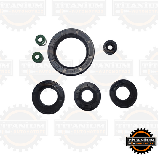 Kit completo de retenes de aceite para motores CG 125 y 150, ideal para un sellado preciso y duradero, evitando fugas y asegurando el rendimiento del motor