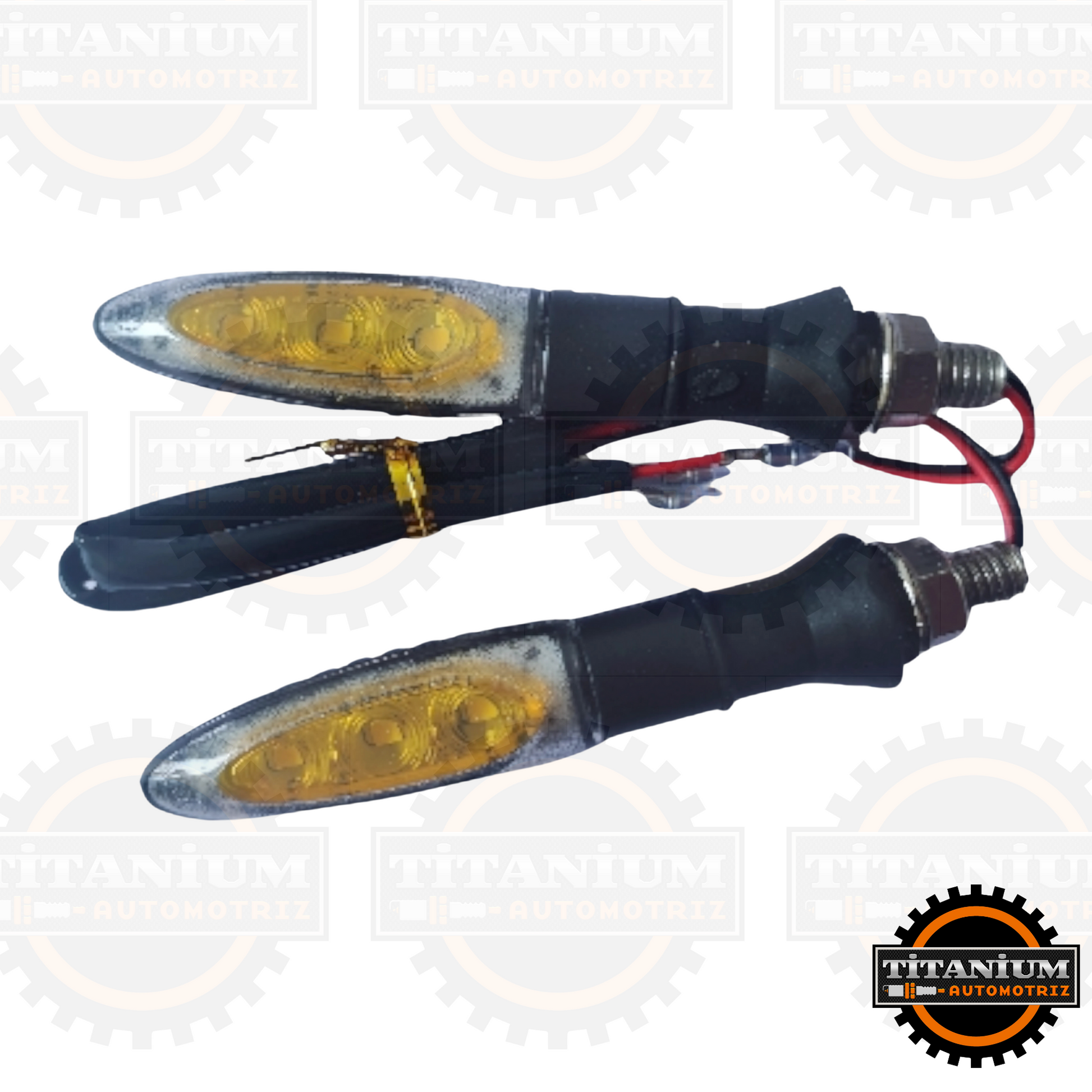 Señaleros 3 LEDs flexibles para motos, color ámbar, resistentes a impactos y vibraciones, ideales para mayor visibilidad y seguridad