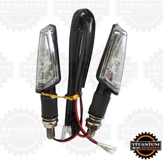 Señaleros LED compactos para motos, color ámbar, de alta potencia, diseño moderno y resistente, ideales para mayor visibilidad y durabilidad